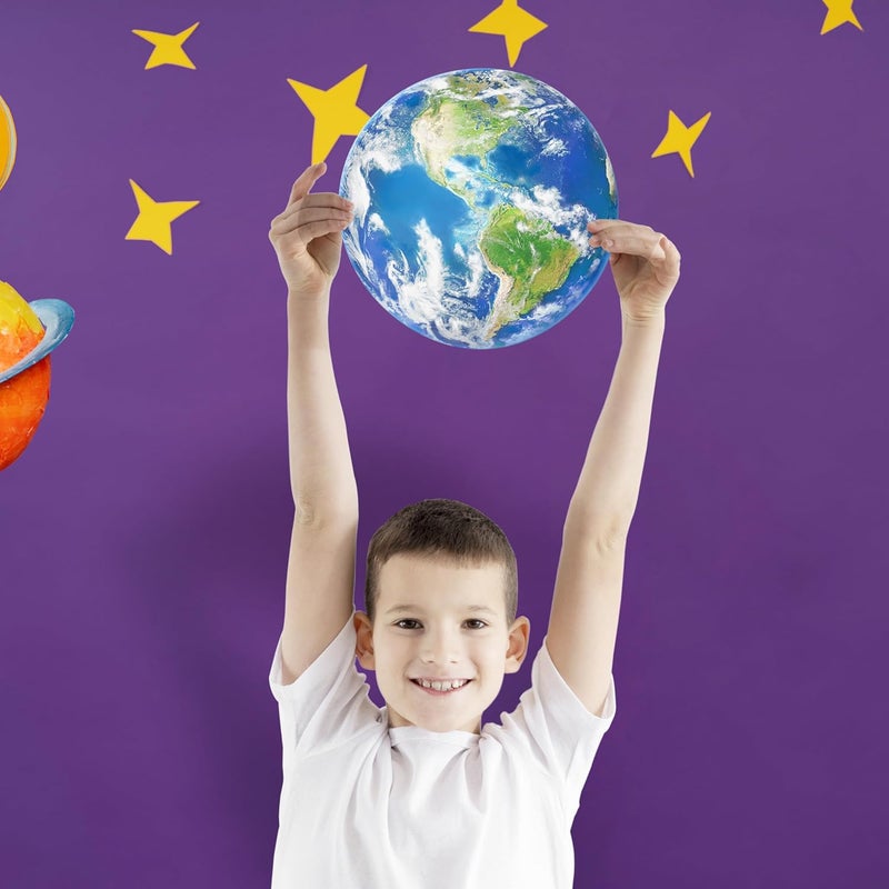 Robmoda Glow in The Dark Earth for Ceiling, Luminous Planet Wall Sticker, Kids Bedroom Wall Decal, Sticky Fluorescence Earth, Gift for Boys and Girls (Green) - Image 3